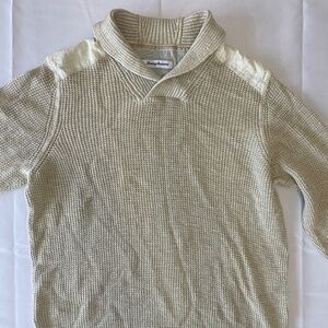 Tommy Bahama Men’s Oatmeal Knit Shawl Pullover - Size M